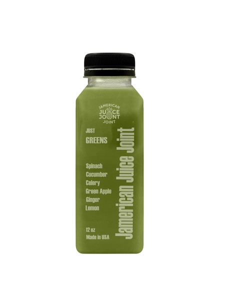Just Greens cold-pressed juice bottle