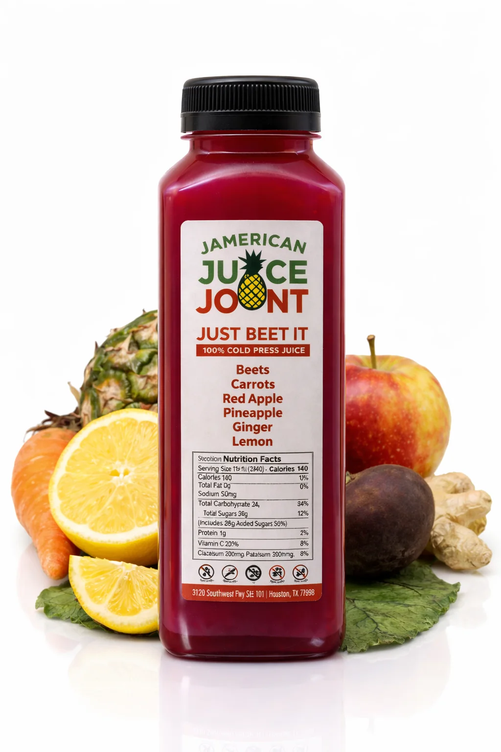 Just Beet It juice with beets, carrots and updated labeling