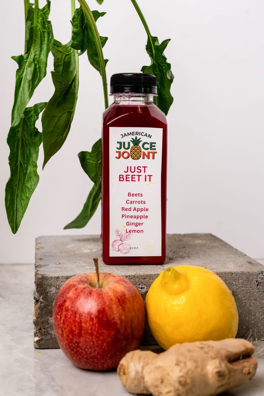 Just Beet It styled with fresh produce